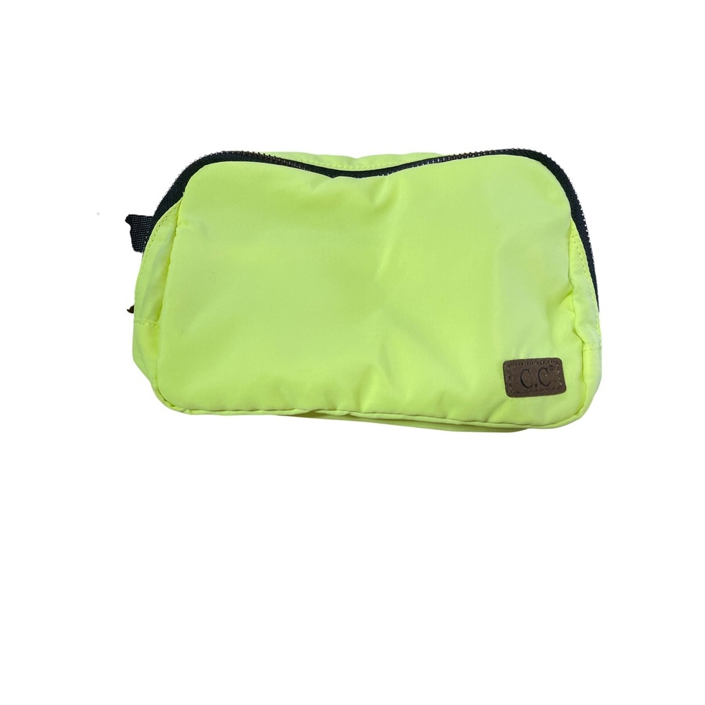 CC Belt Bag Neon Lime Green Nylon Fanny Pack Waist Bag Adjustable Strap NWOT - Picture 2 of 10